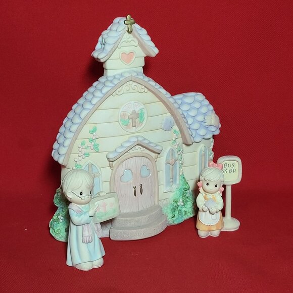 Precious Moments Village Collection Sunday Morning Church Service 1994 - Picture 15 of 15